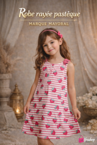 Robe rayée pastèque - Mayoral